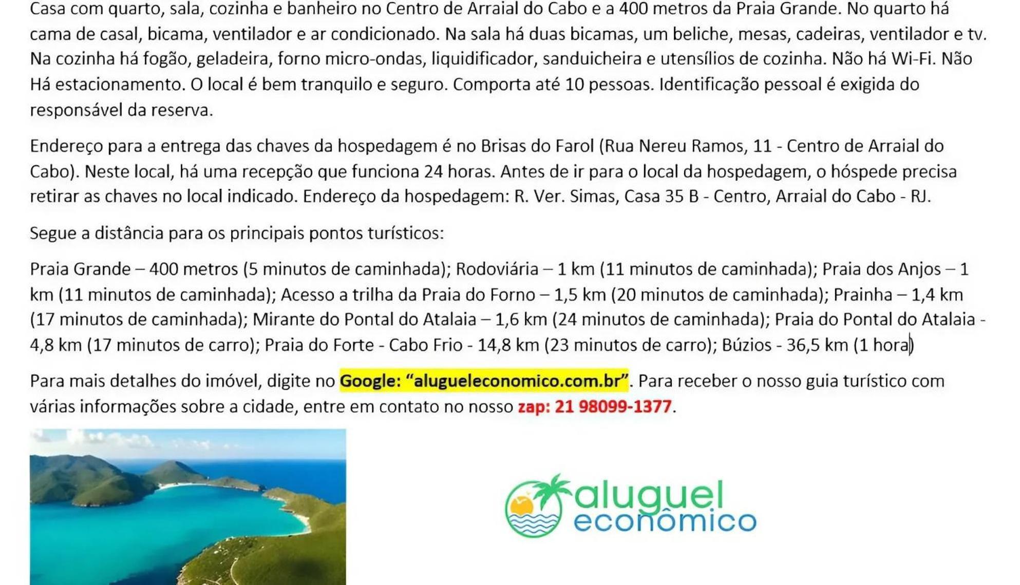 Casa - Centro - Arraial Do Cabo - Aluguel Economico Villa Eksteriør bilde